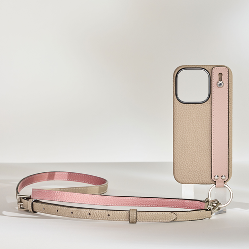 【新品未使用】iPhone 15 !完売商品!ハンドル付きバックカバーケースタイ iPhone 15 Pro) ハンドル付き バックカバーケース シュリンクレザー
