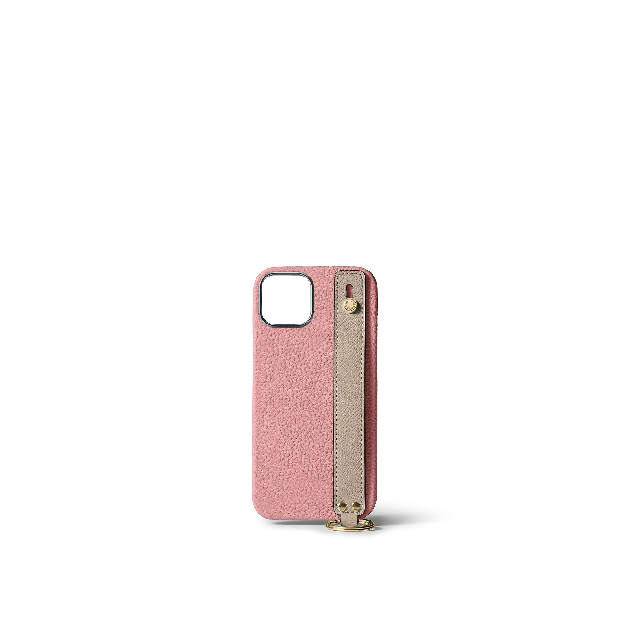 Back Cover With Handle Bottalato Leather Gold (iPhone 15)
