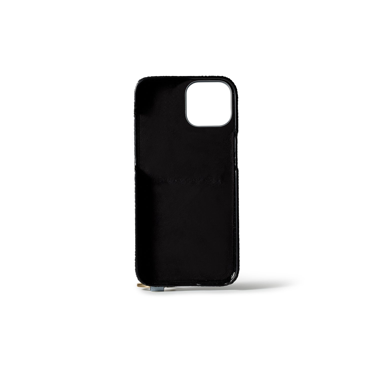 iPhone 15) ハンドル付き バックカバーケース シュリンクレザー
