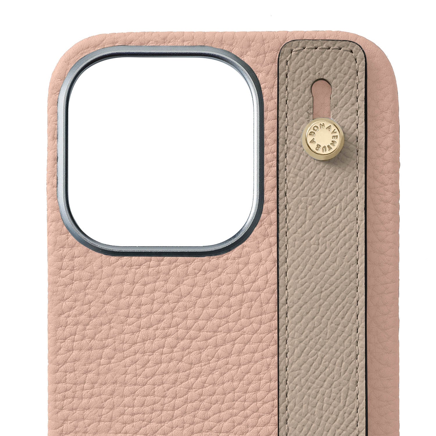 iPhone 15 Pro) ハンドル付き バックカバーケース シュリンクレザー