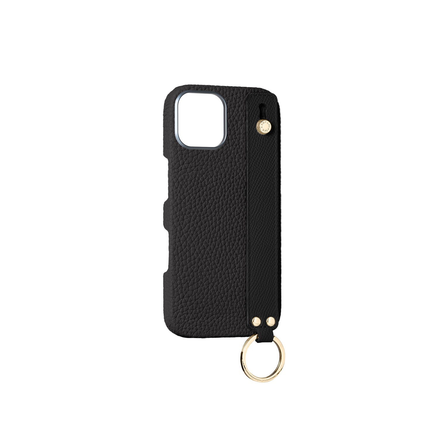 iPhone 16) ハンドル付き バックカバーケース シュリンクレザー