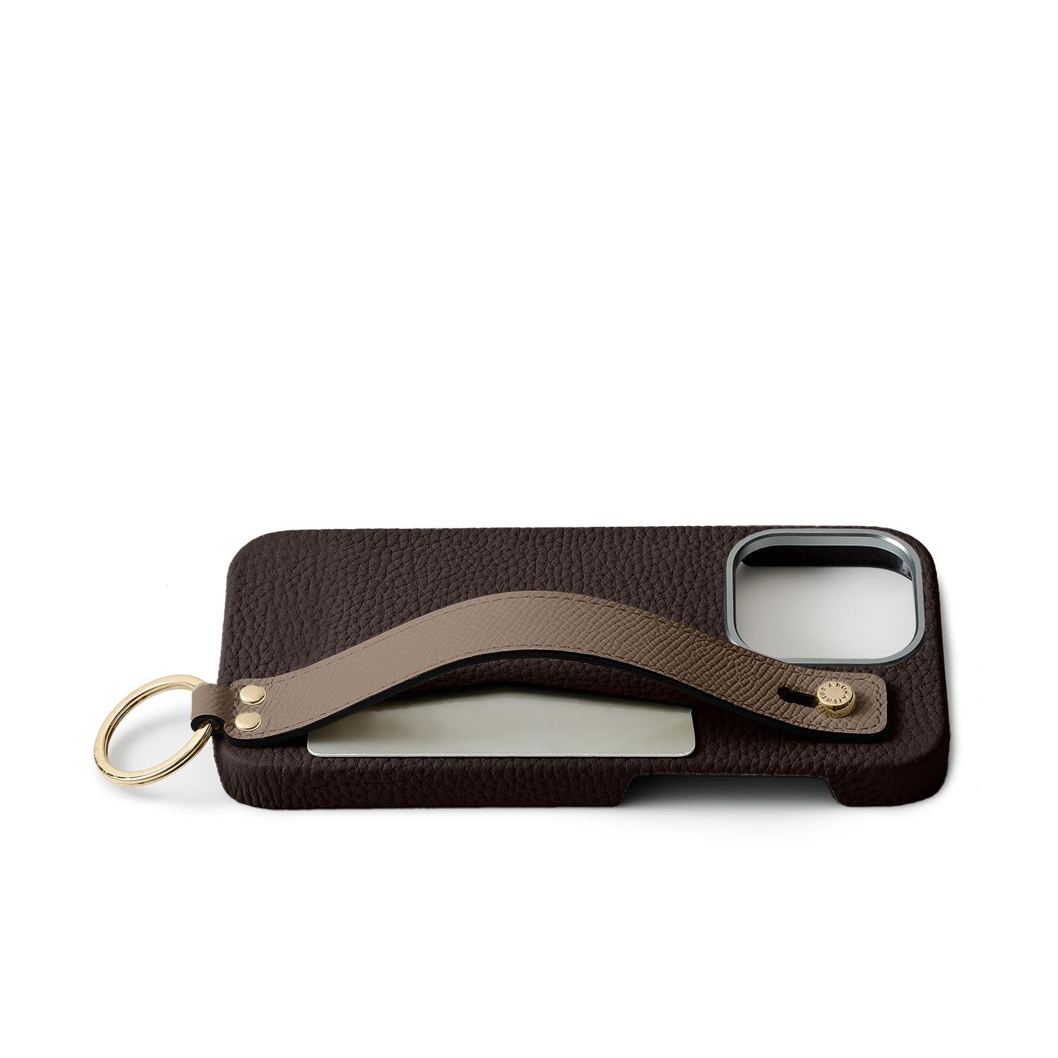 【新品未使用】BONAVENTURAレザーハンドル付き限定iPhone16ケース iPhone 16) ハンドル付き バックカバーケース シュリンクレザー