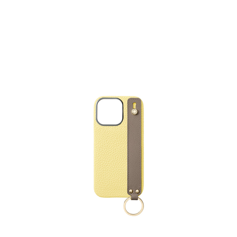 Back Cover With Handle Bottalato Leather Gold (iPhone 16 Pro)