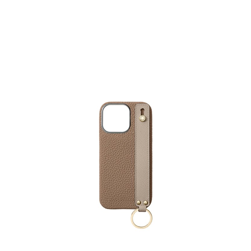 Back Cover With Handle Bottalato Leather Gold (iPhone 16 Pro)