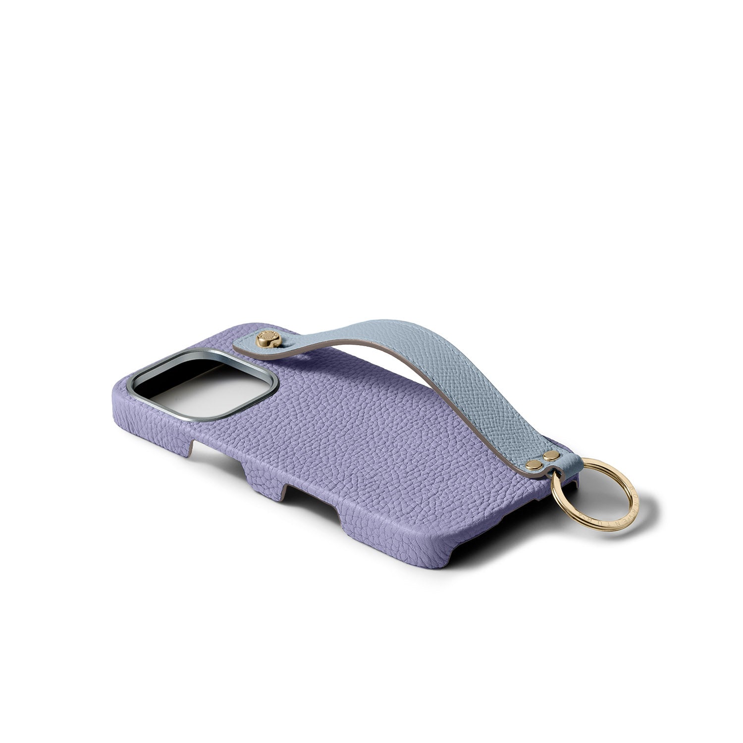 iPhone 16 Pro) ハンドル付き バックカバーケース シュリンクレザー