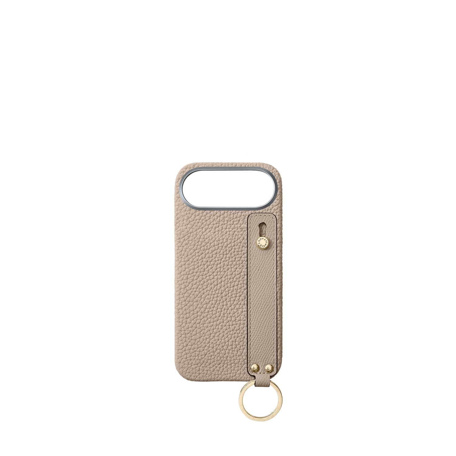 (iPhone 17 Air) ハンドル付き バックカバーケース シュリンクレザー （ゴールド）