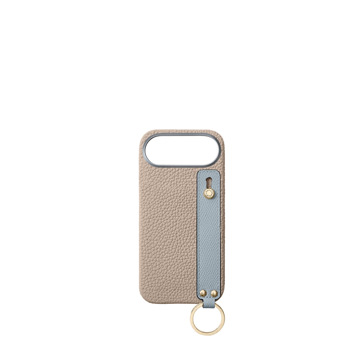 (iPhone 17 Air) ハンドル付き バックカバーケース シュリンクレザー （ゴールド）
