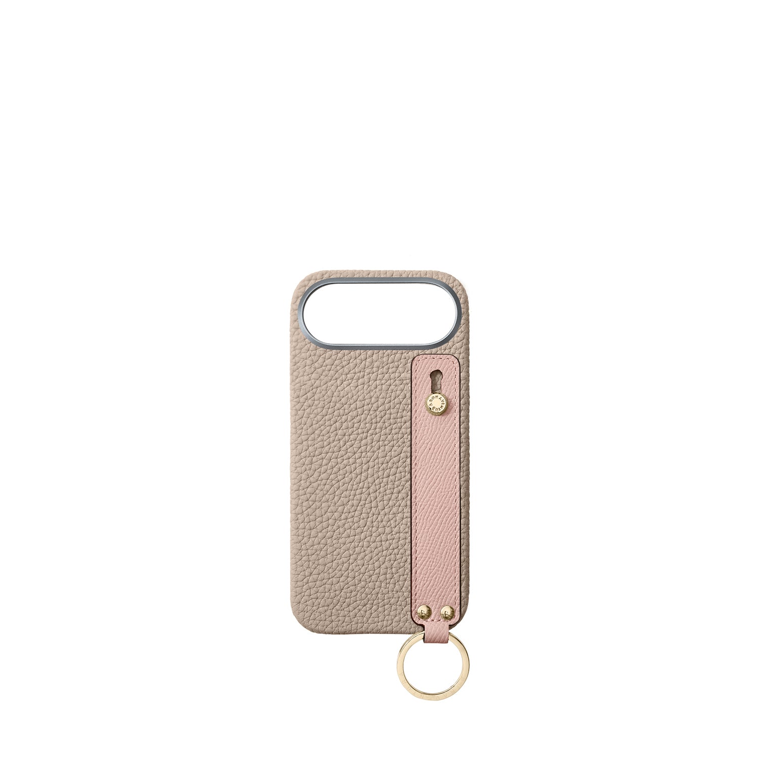 (iPhone 17 Air) ハンドル付き バックカバーケース シュリンクレザー （ゴールド）