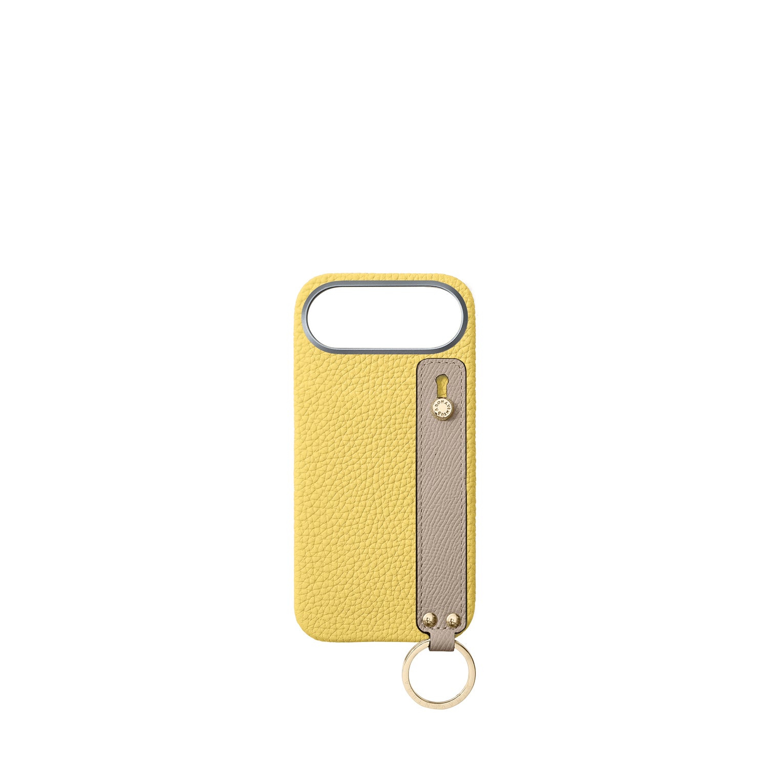 (iPhone 17 Air) ハンドル付き バックカバーケース シュリンクレザー （ゴールド）