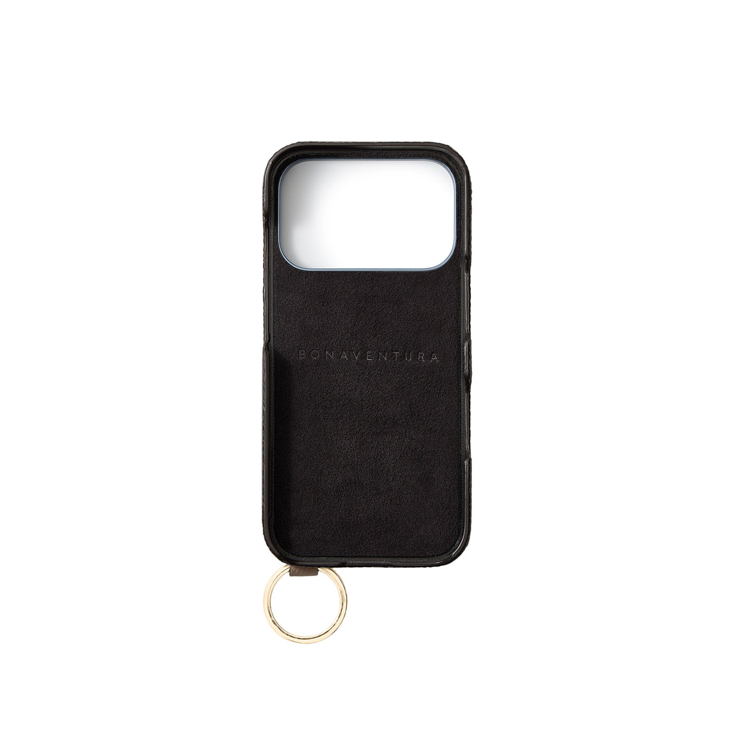 iPhone 17 Pro) ハンドル付き バックカバーケース シュリンクレザー