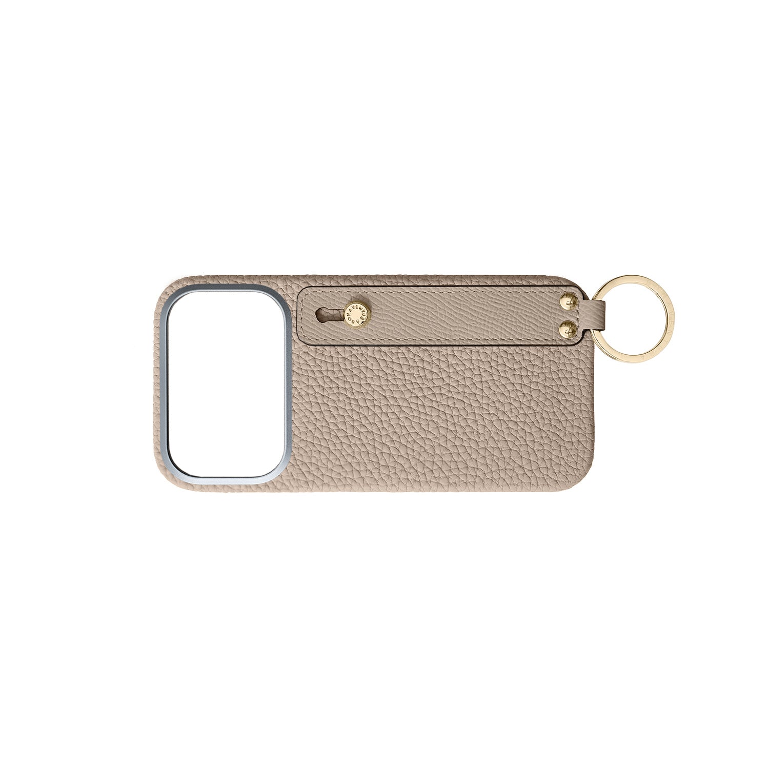 iPhone 17 Pro) ハンドル付き バックカバーケース シュリンクレザー