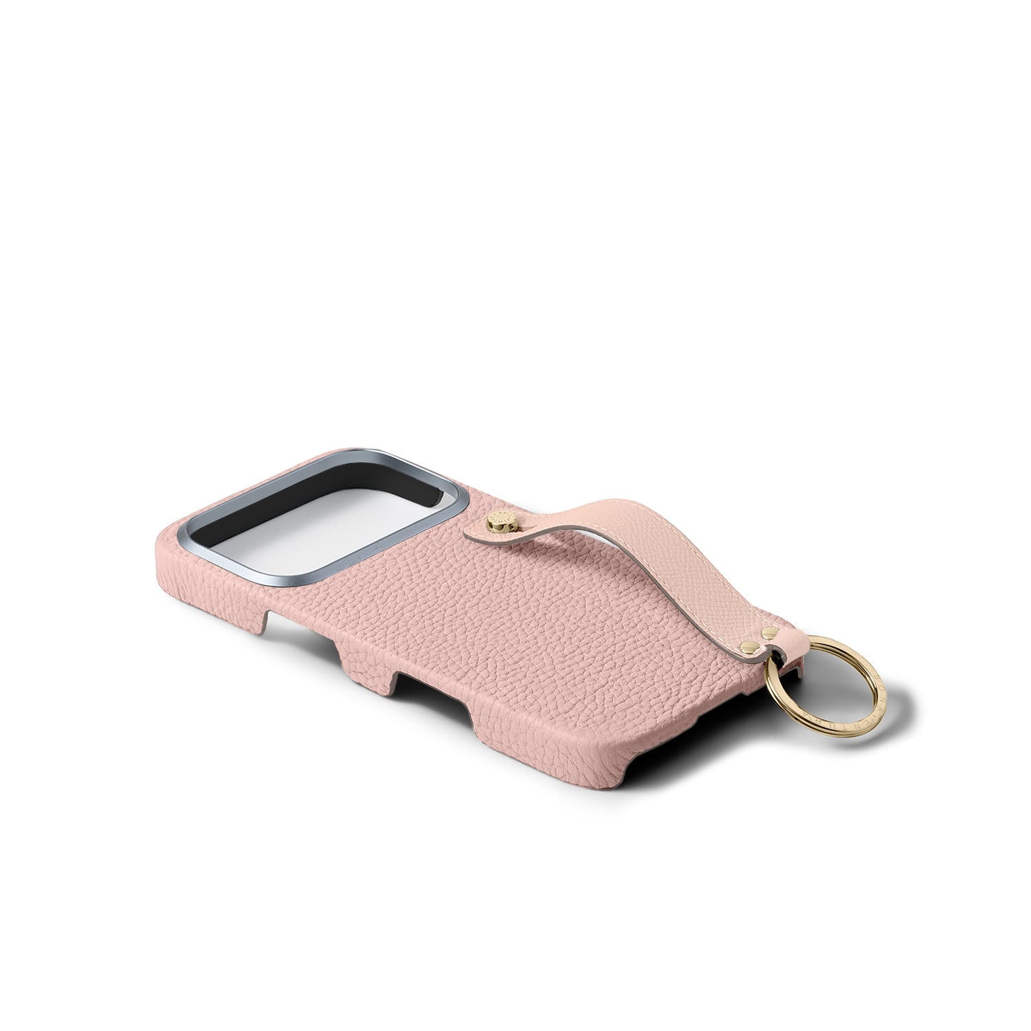 iPhone 17 Pro) ハンドル付き バックカバーケース シュリンクレザー