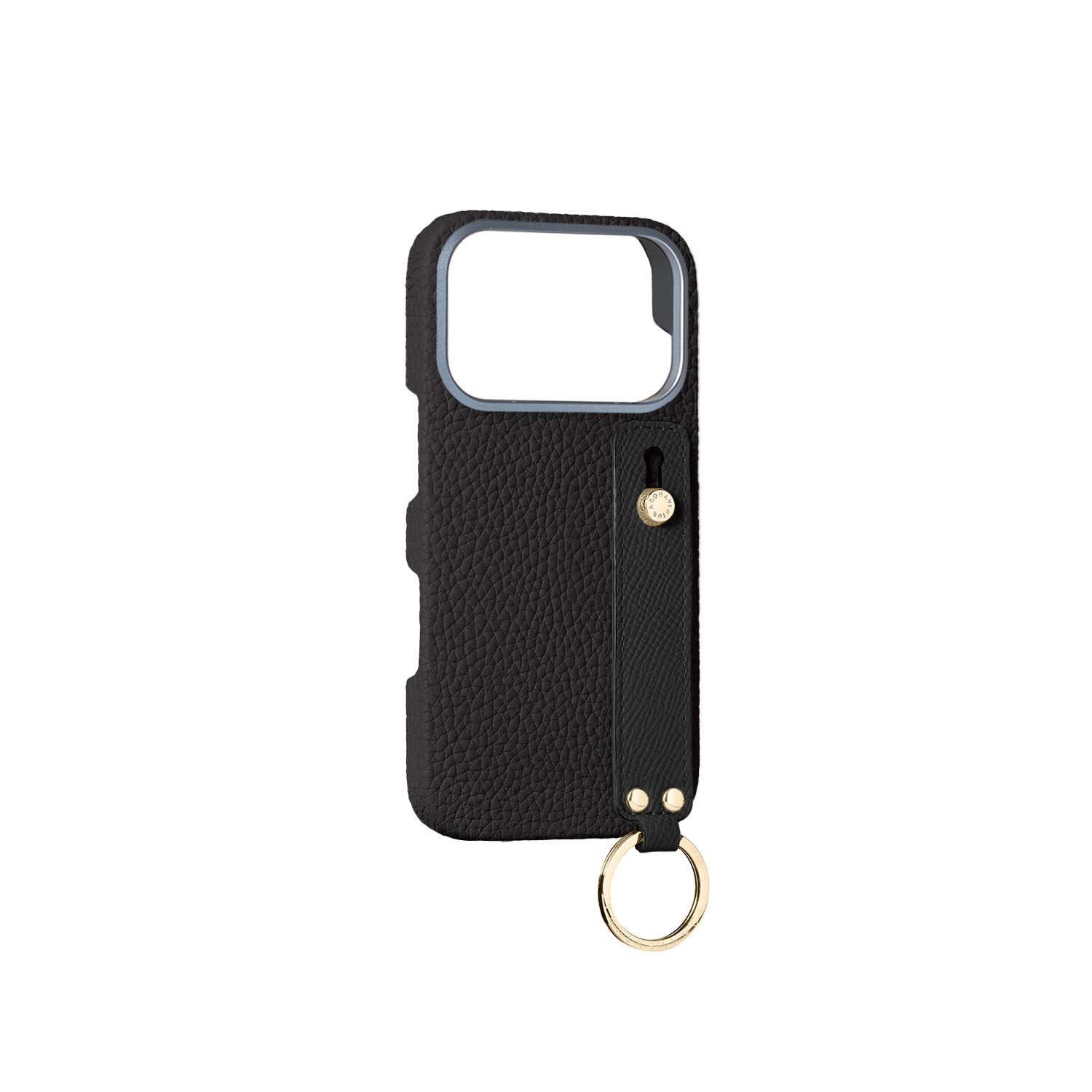 iPhone 18 Pro) Back Cover Case with Handle Shrink Leather (Gold