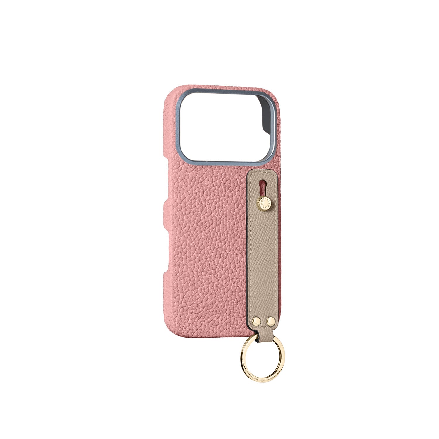 iPhone 18 Pro) Back Cover Case with Handle Shrink Leather (Gold