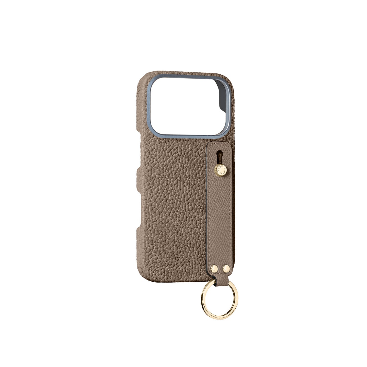iPhone 18 Pro) Back Cover Case with Handle Shrink Leather (Gold