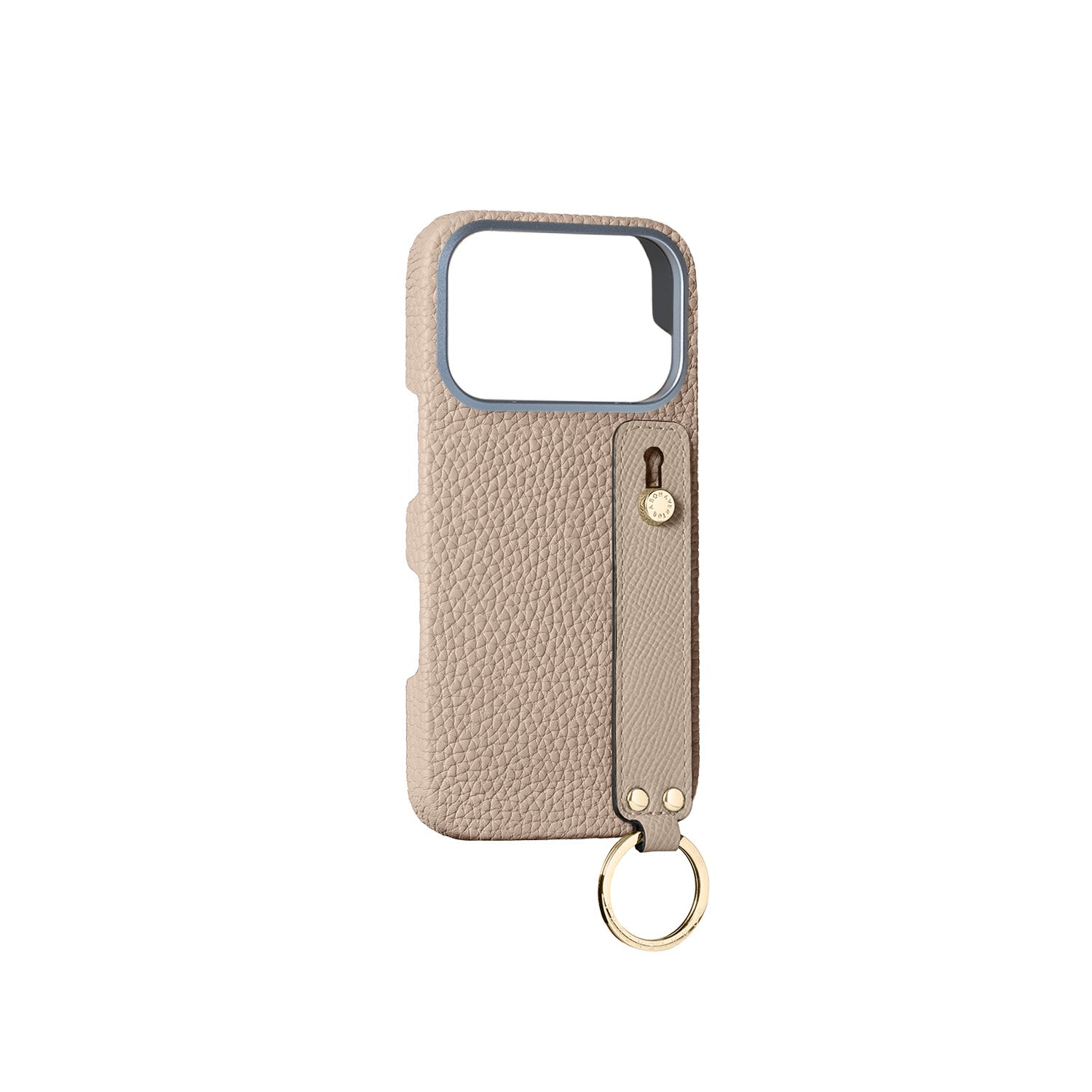 iPhone 18 Pro) Back Cover Case with Handle Shrink Leather (Gold