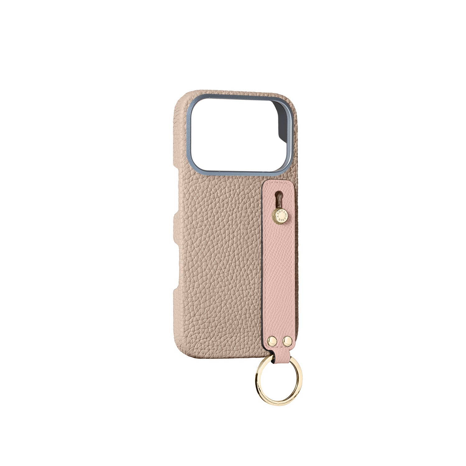iPhone 18 Pro) Back Cover Case with Handle Shrink Leather (Gold