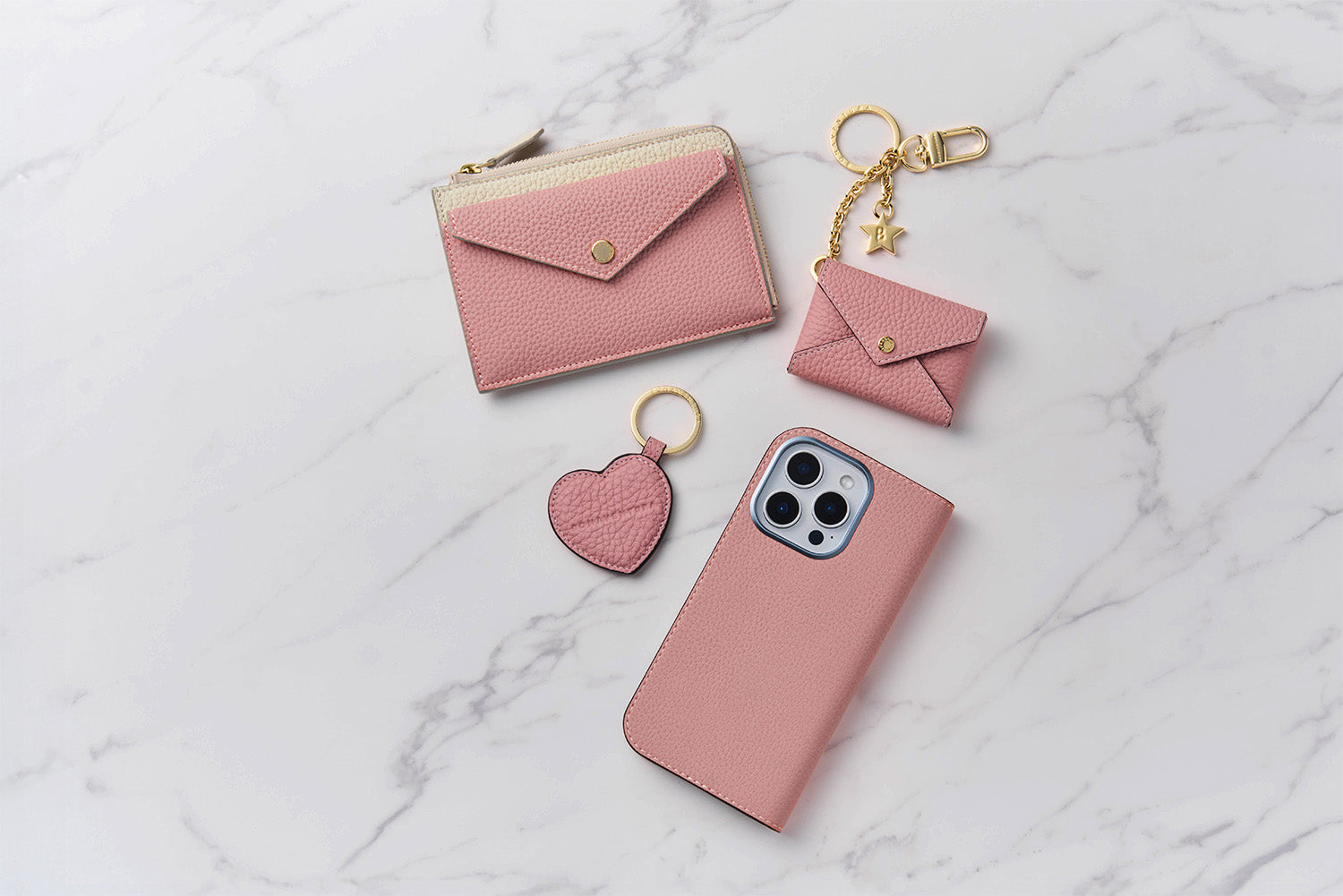Envelope Mini-zip Wallet In Shrink Leather – BONAVENTURA (ボナ