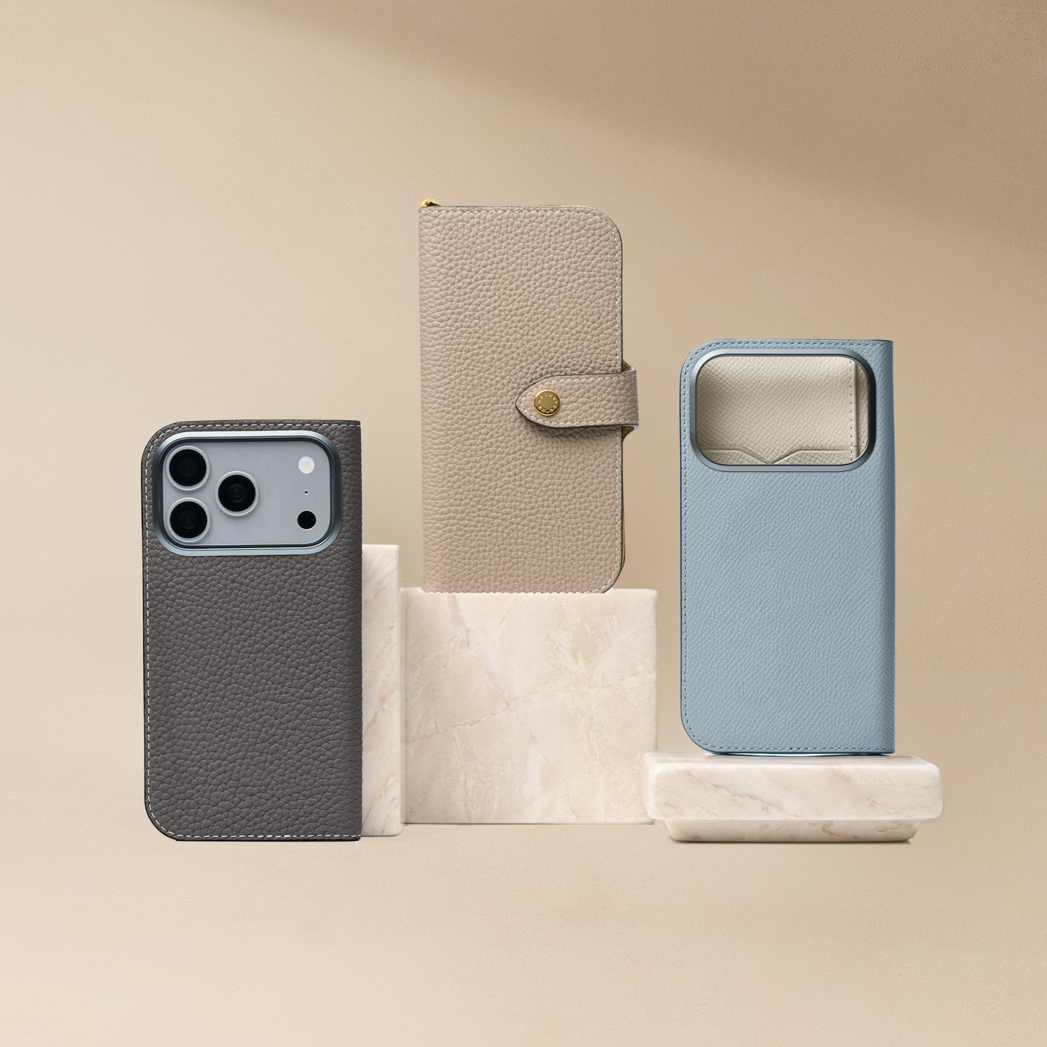 iPhone 18 Pro Max) ベルテッド ダイアリーケース シュリンクレザー