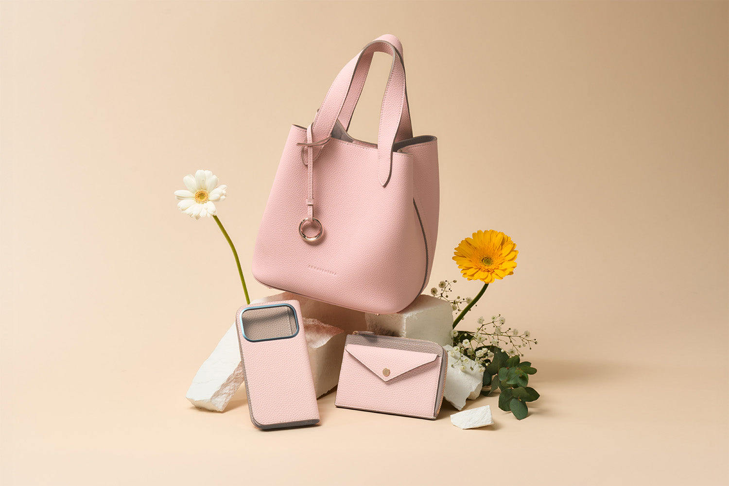 ハート キーホルダー シュリンクレザー