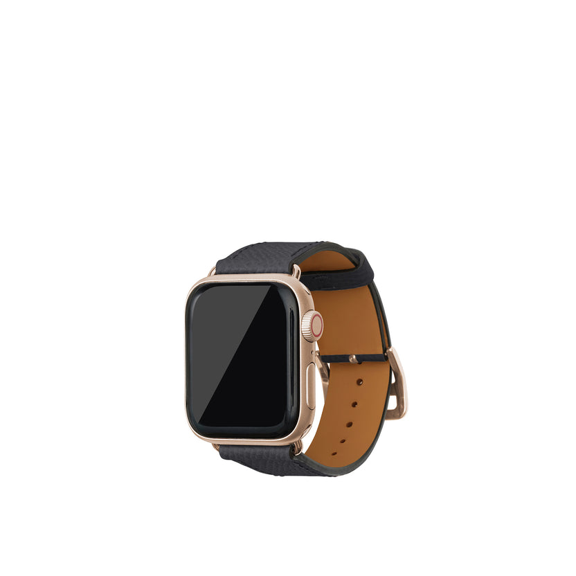 ノービレ Apple Watch レザーバンド【38mm/40mm/41mm/42mm, S/Mサイズ】 (アダプター：ゴールド)