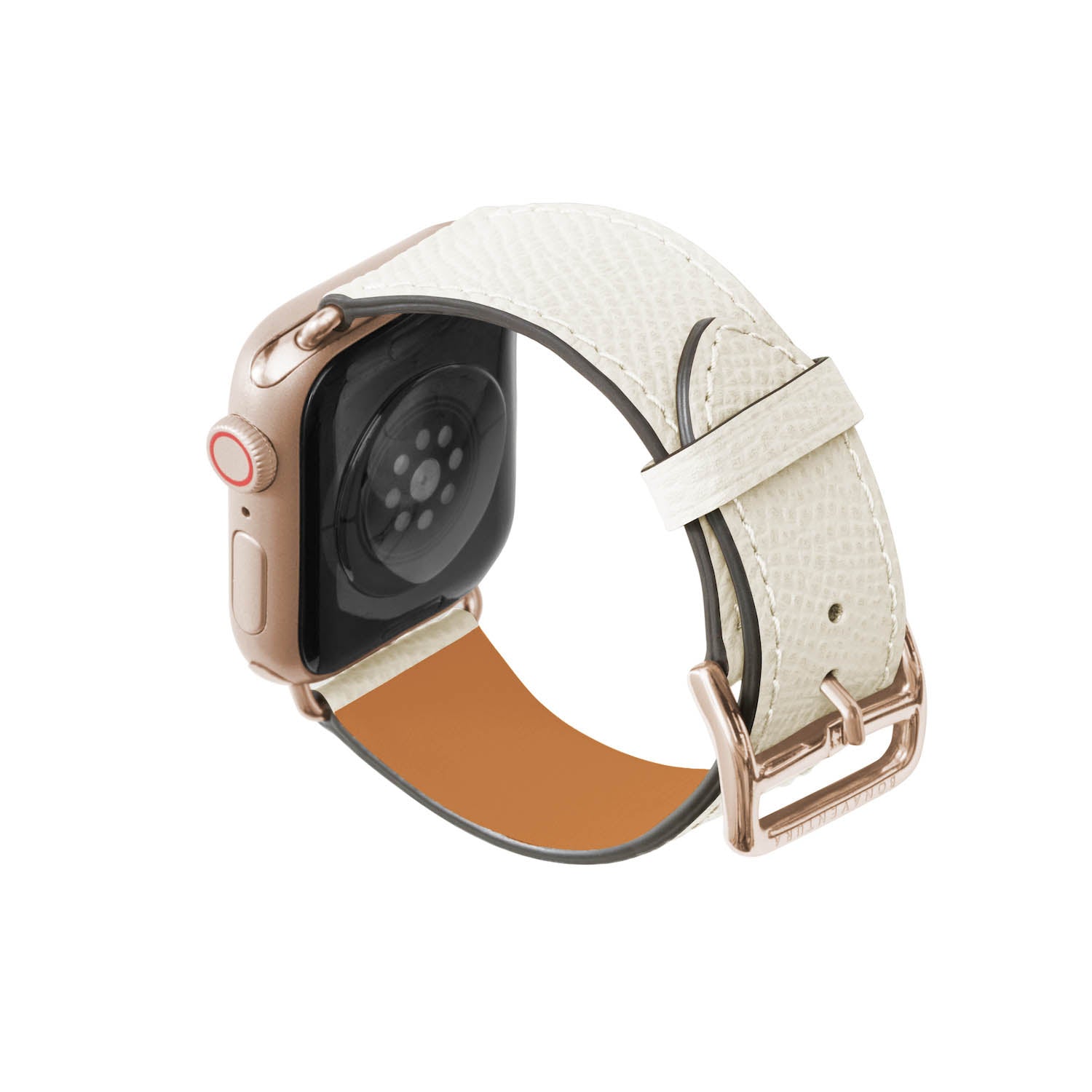 BONAVENTURA Apple Watchベルト 40mm オレンジ Apple Watch レザーバンド【38mm/40mm/41mm/42mm, S/Mサイズ