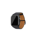 노브레사 Apple Watch 가죽 밴드【42 mm/44 mm/45 mm/49 mm, M/L 사이즈】 (어댑터：블랙)