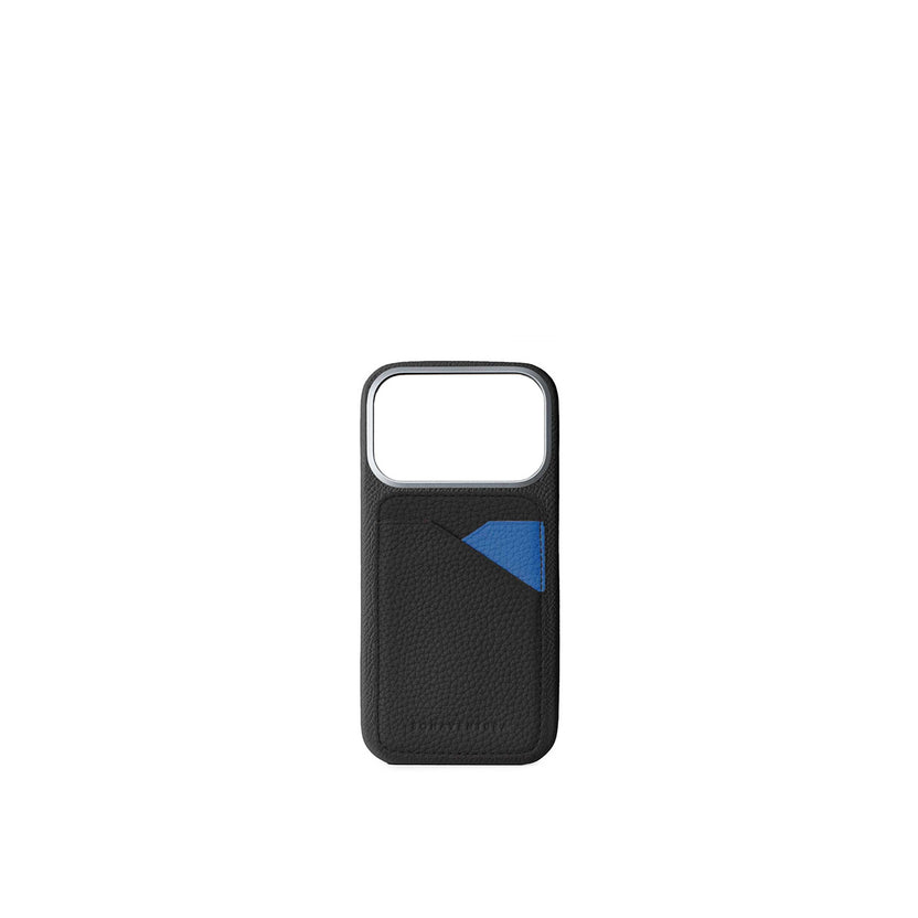 (iPhone 15 Pro) バックカバーケース ノービレレザー × マグネット カードケース バイカラー シュリンクレザー