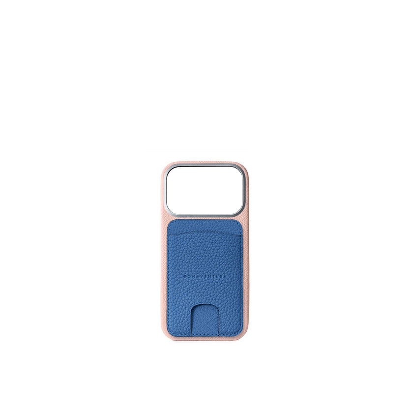 (iPhone 15 Pro) バックカバーケース ノービレレザー × マグネット カードケース シュリンクレザー