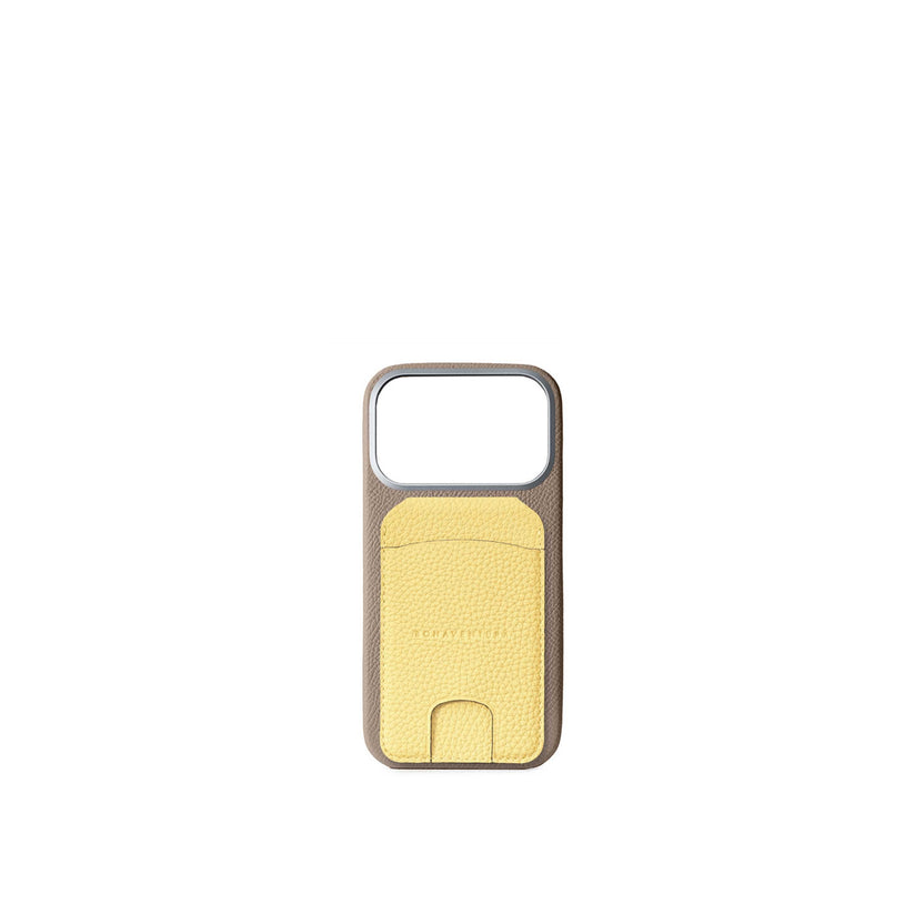 (iPhone 18 Pro) バックカバーケース ノービレレザー × マグネット スタンドカードケース シュリンクレザー
