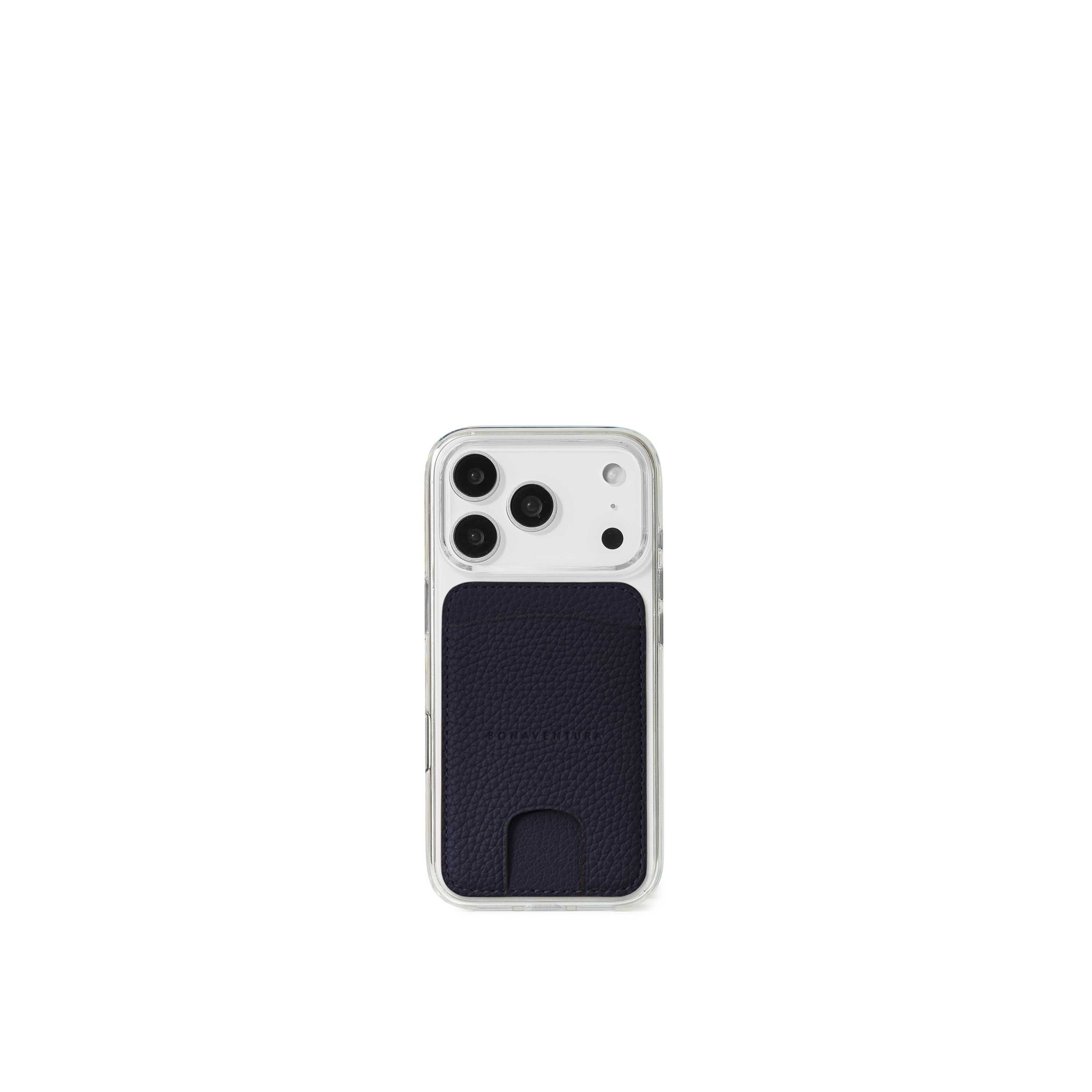 Clear Back Cover Case × Magnetic Card Case, Shrink Leather