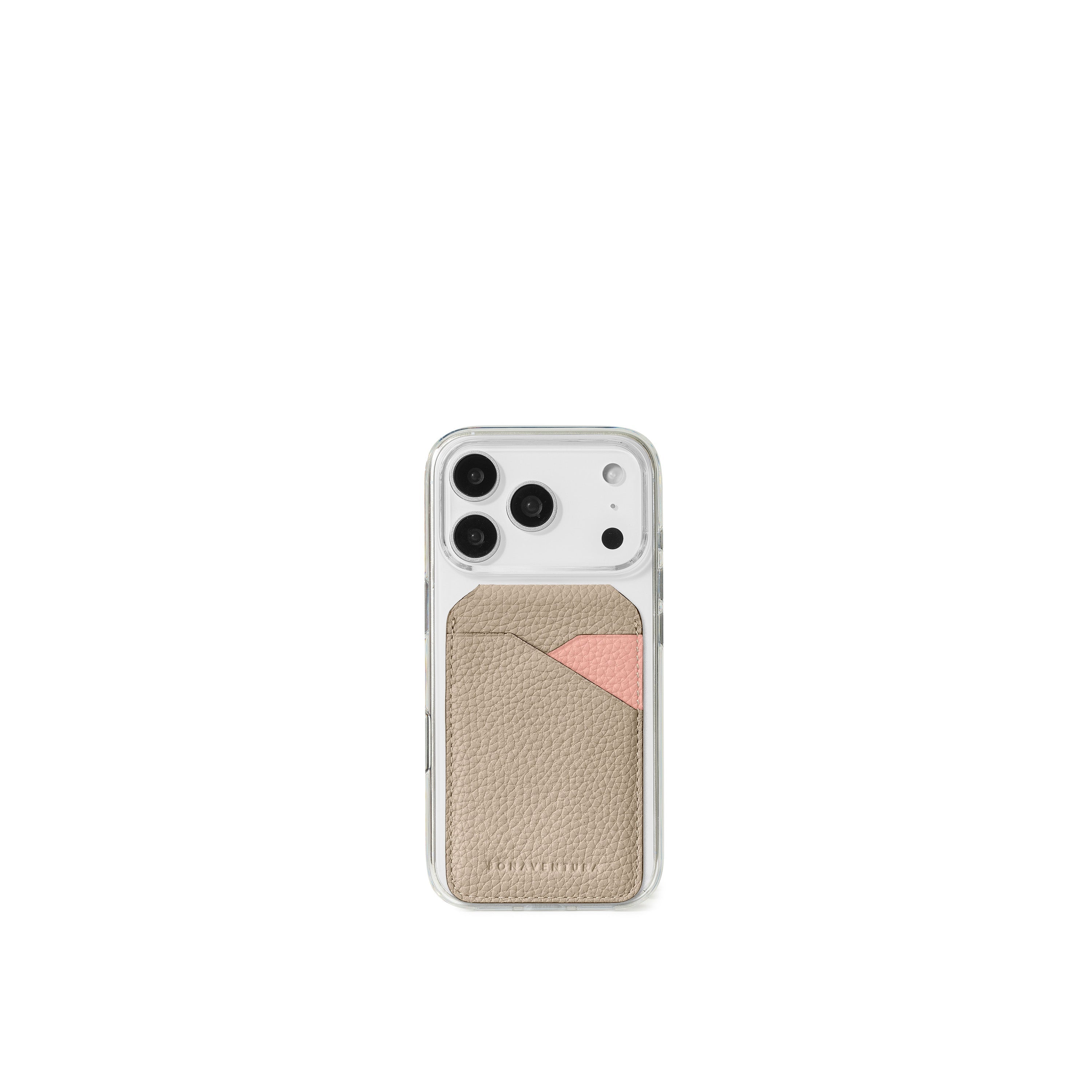 iPhone 16) クリア バックカバーケース × マグネット スタンドカード