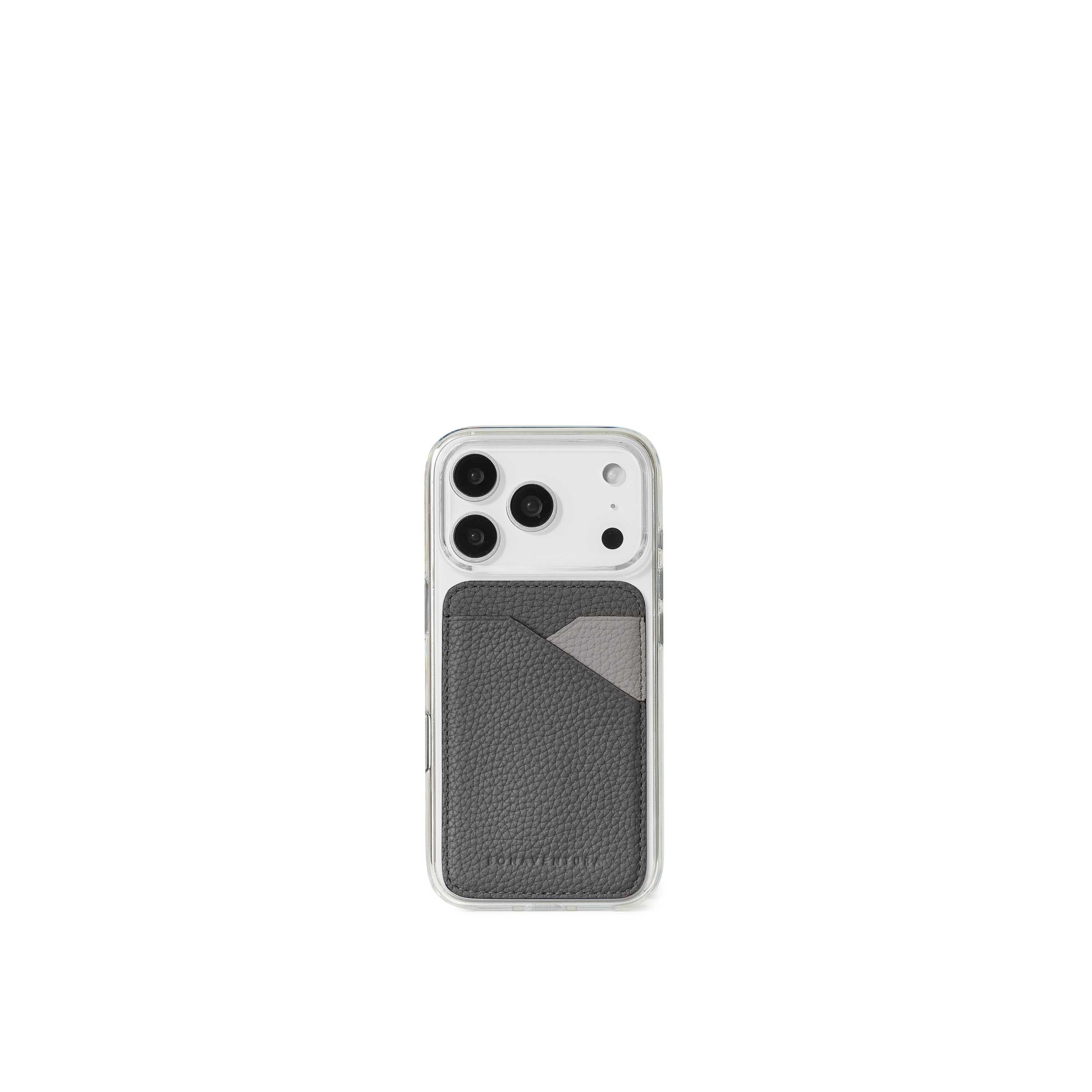 iPhone 16 Pro) クリア バックカバーケース × マグネット カードケース