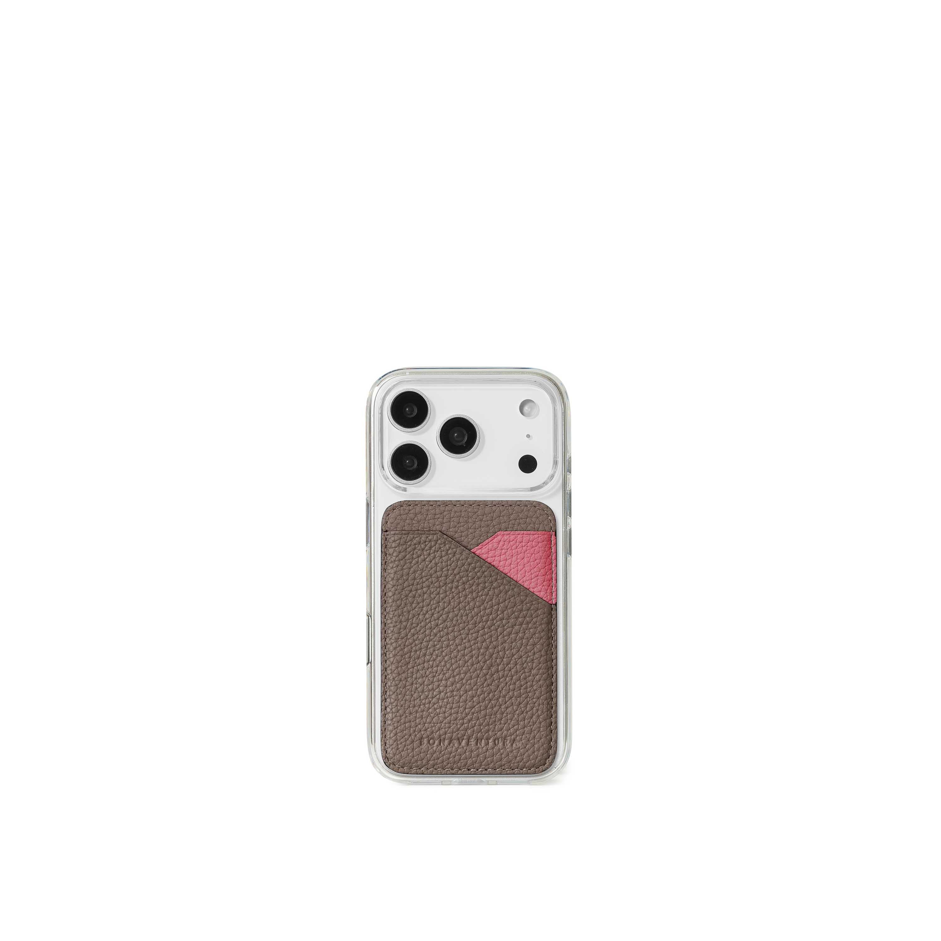 iPhone 16 Pro) クリア バックカバーケース × マグネット カードケース