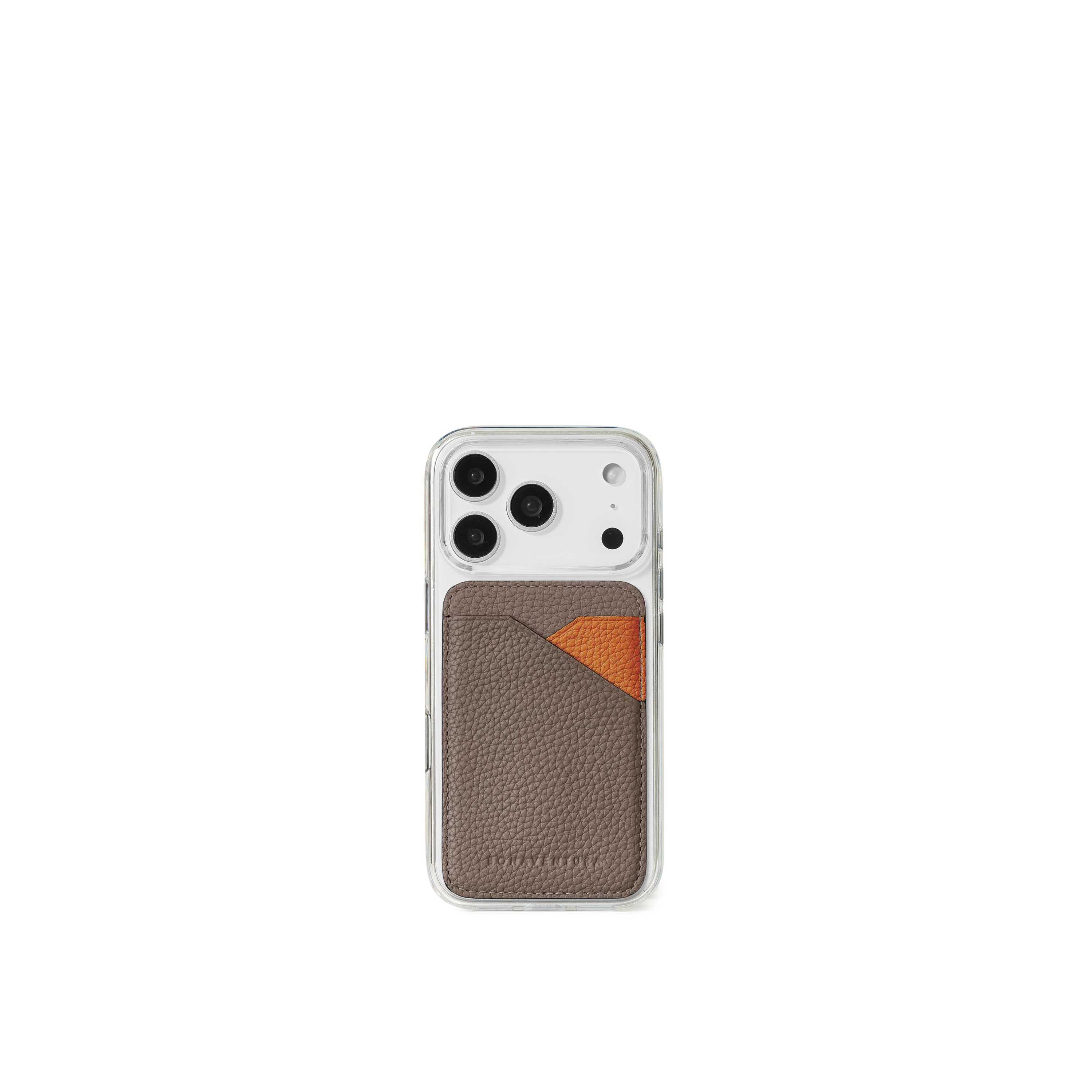 iPhone 16 Pro) クリア バックカバーケース × マグネット カードケース