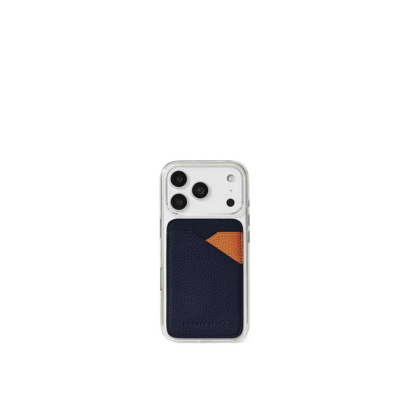 (iPhone 17) クリア バックカバーケース × マグネット カードケース バイカラー シュリンクレザー