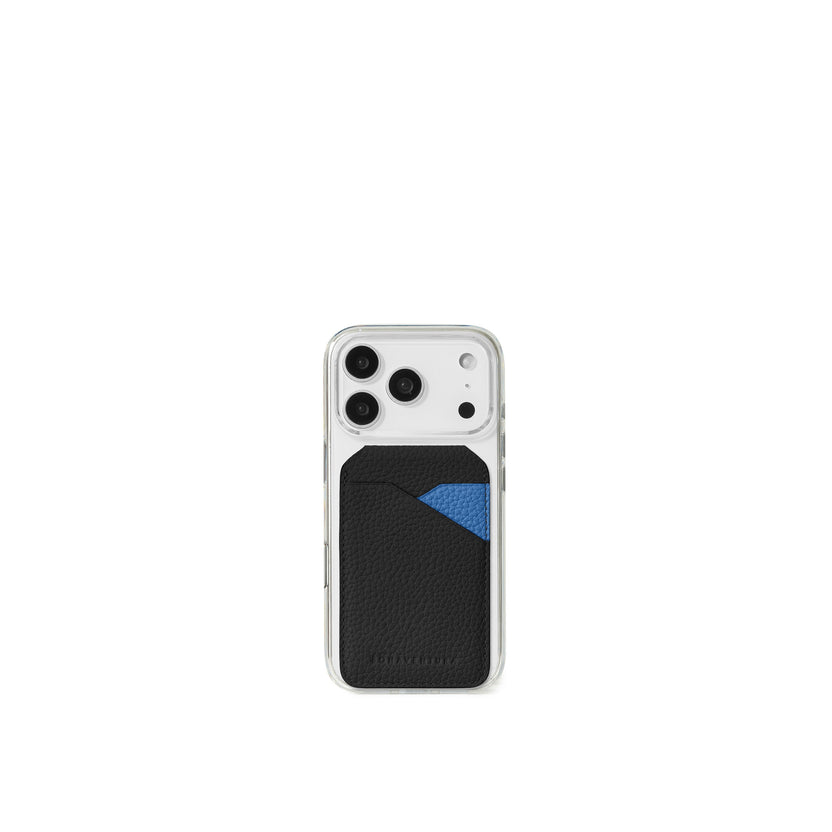(iPhone 17) クリア バックカバーケース × マグネット スタンドカードケース バイカラー シュリンクレザー