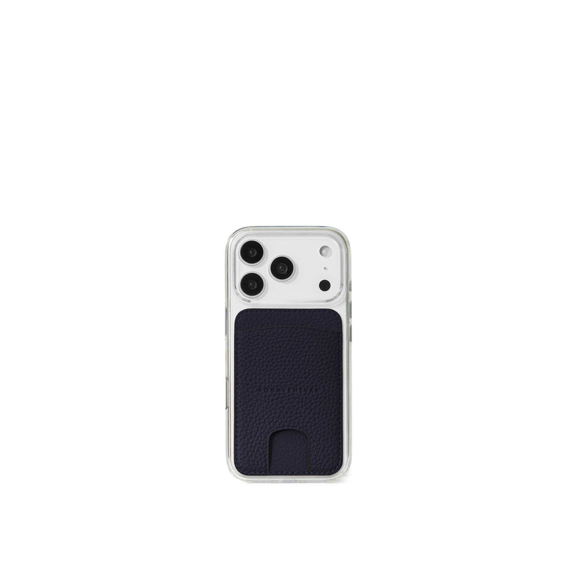 (iPhone 18 Pro Max / 17 Pro Max) クリア バックカバーケース × マグネット カードケース シュリンクレザー