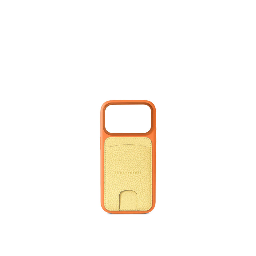 (iPhone 18 Pro / 17 Pro) カラー バックカバーケース × マグネット カードケース シュリンクレザー