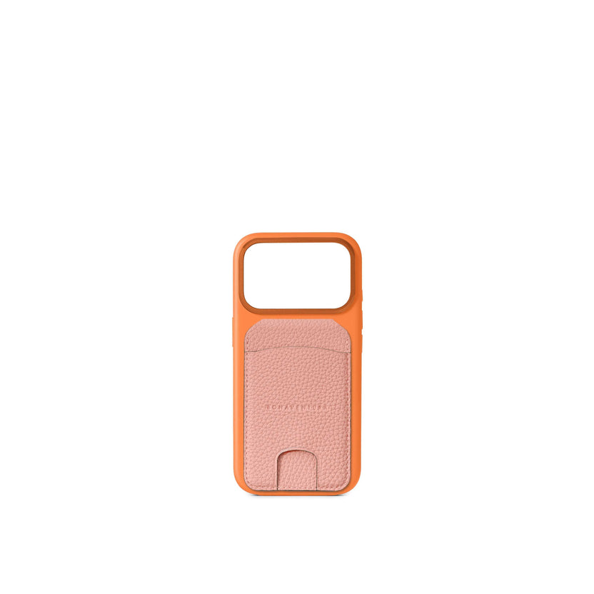(iPhone 18 Pro / 17 Pro) カラー バックカバーケース × マグネット スタンドカードケース シュリンクレザー