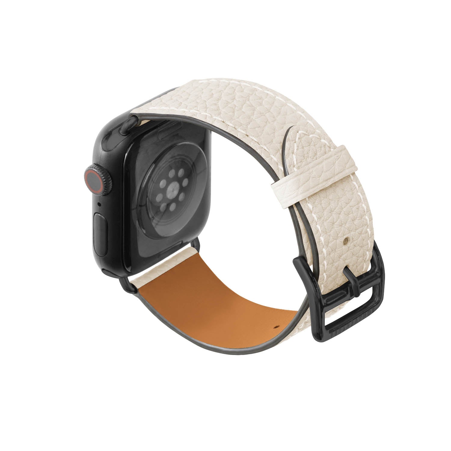 【美品】ボナベンチュラ Applewatchレザーバンド 44mm ブラック Apple Watch レザーバンド【44mm/45mm/46mm/49mm, M/Lサイズ