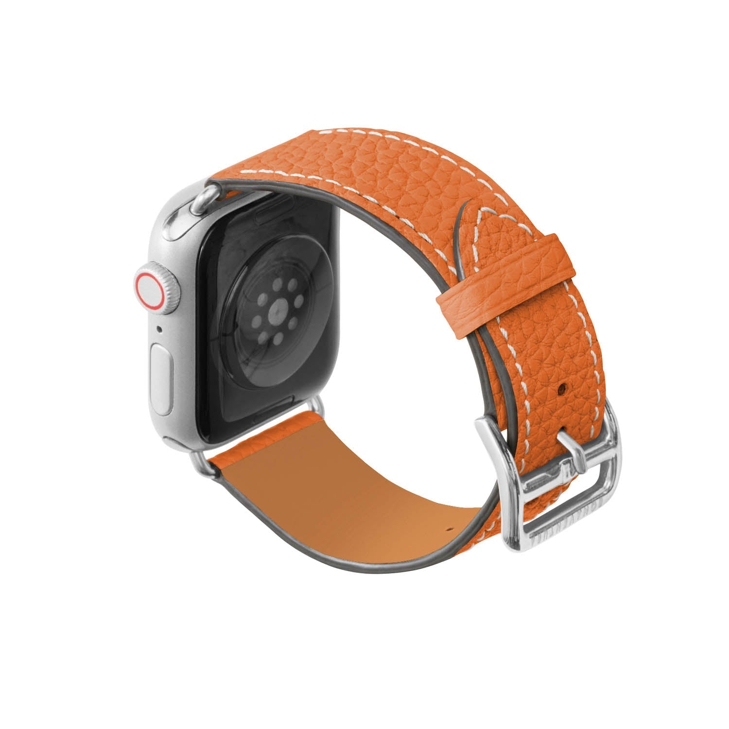 BONAVENTURA Apple Watchベルト 40mm オレンジ Apple Watch レザーバンド【38mm/40mm/41mm/42mm, S/Mサイズ