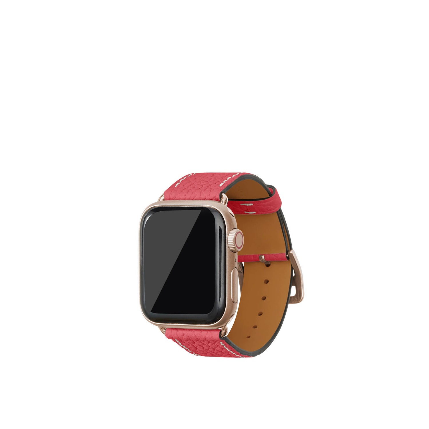 Apple Watch レザーバンド【38mm/40mm/41mm/42mm, S/Mサイズ】 (アダプター：ゴールド)