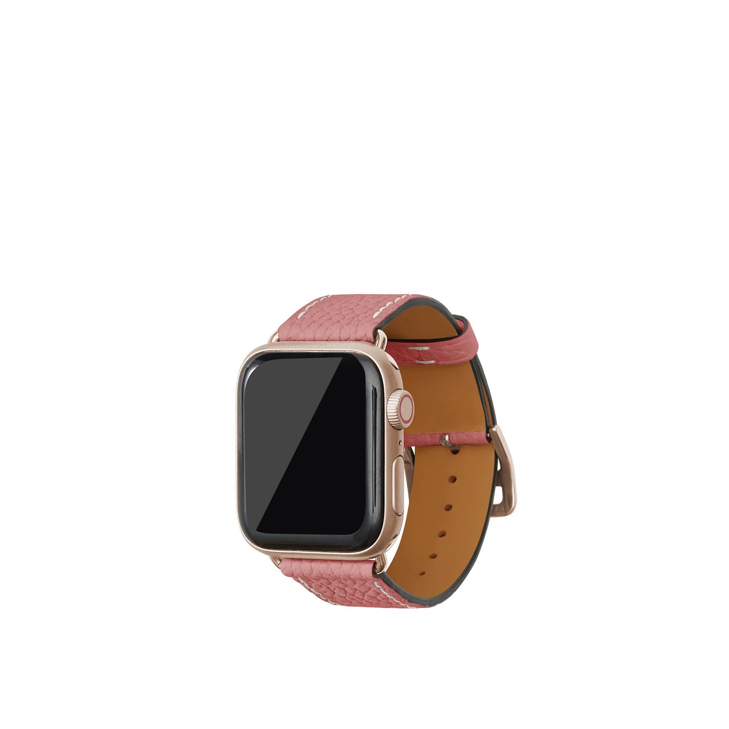 Apple Watch レザーバンド【38mm/40mm/41mm/42mm, S/Mサイズ】 (アダプター：ゴールド)