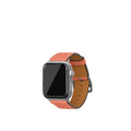 シュリンク Apple Watch レザーバンド【38mm/40mm/41mm/42mm, S/Mサイズ】 (アダプター：シルバー)