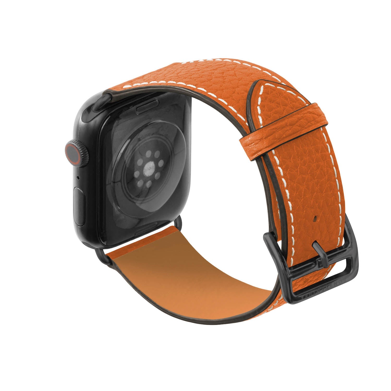 【美品】ボナベンチュラ Applewatchレザーバンド 44mm ブラック Apple Watch レザーバンド【44mm/45mm/46mm/49mm, M/Lサイズ