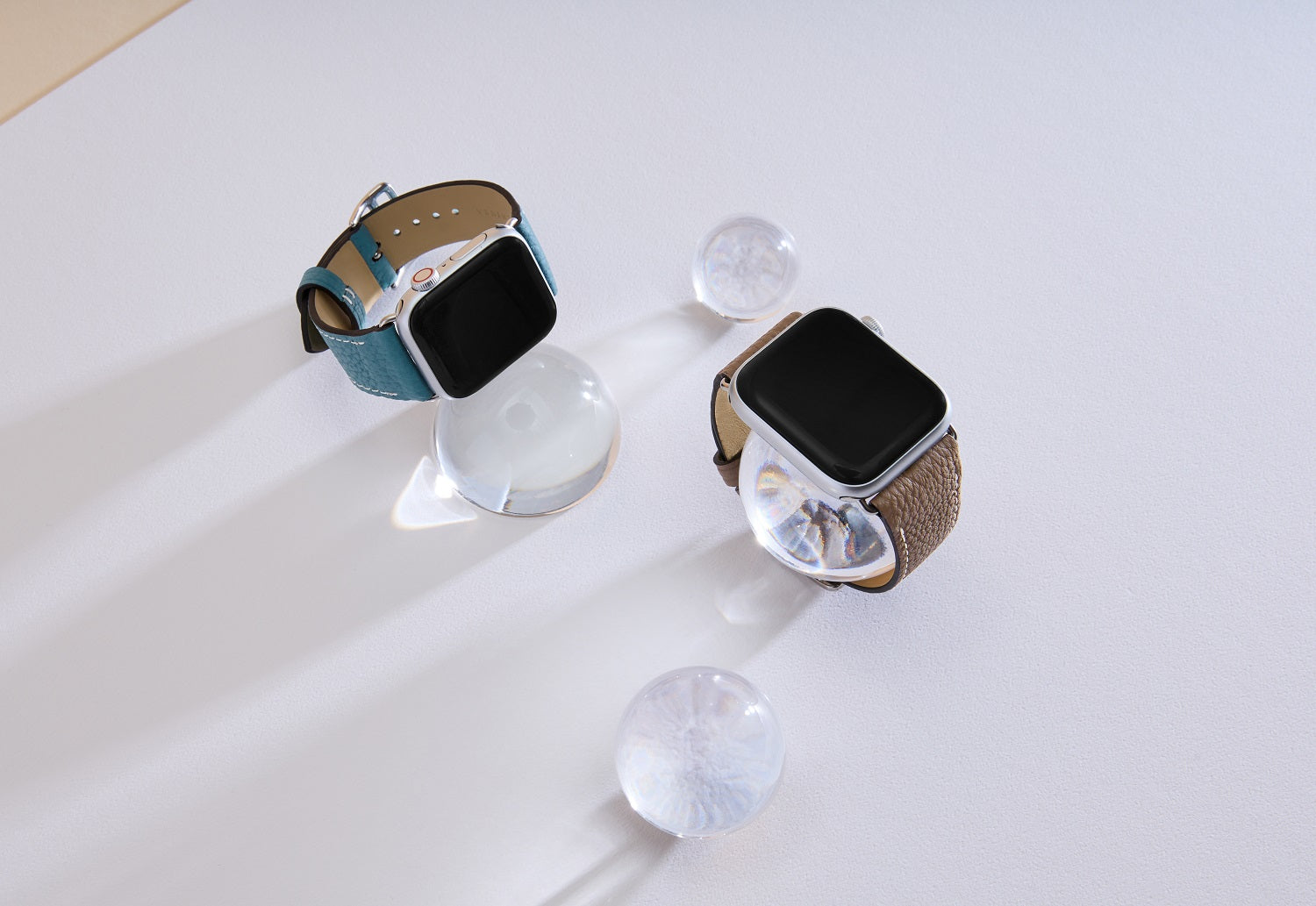 Apple Watch 가죽 밴드【38 mm/40 mm/41 mm, M/L 사이즈】 (어댑터：실버)