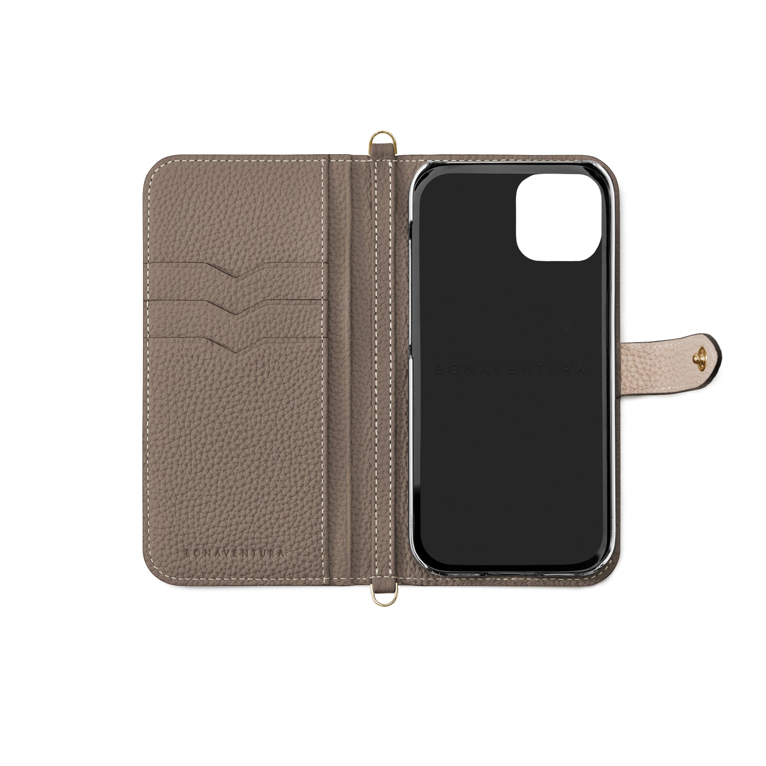 (iPhone 13) Belted Diary Case Shrink Leather