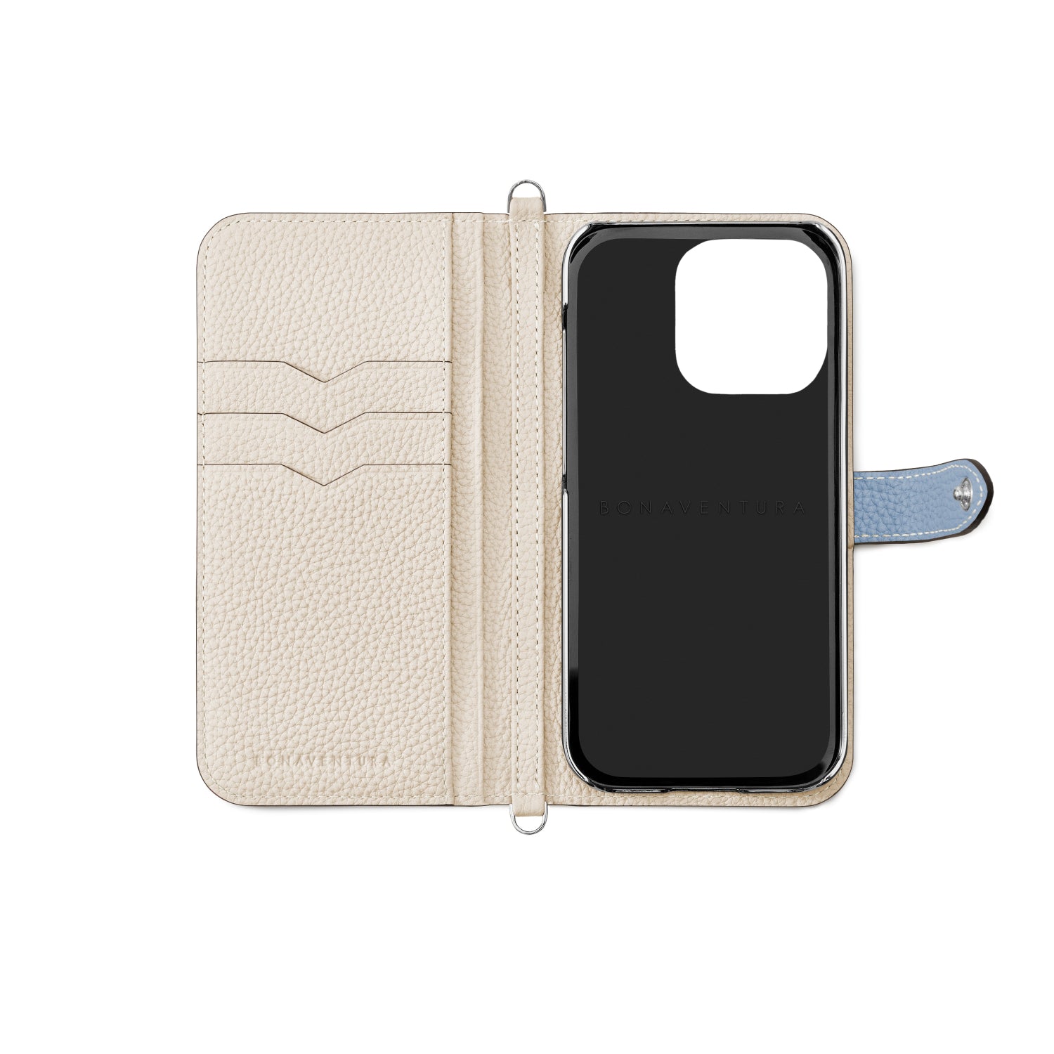 (iPhone 13 Pro) Belted Diary Case Shrink Leather
