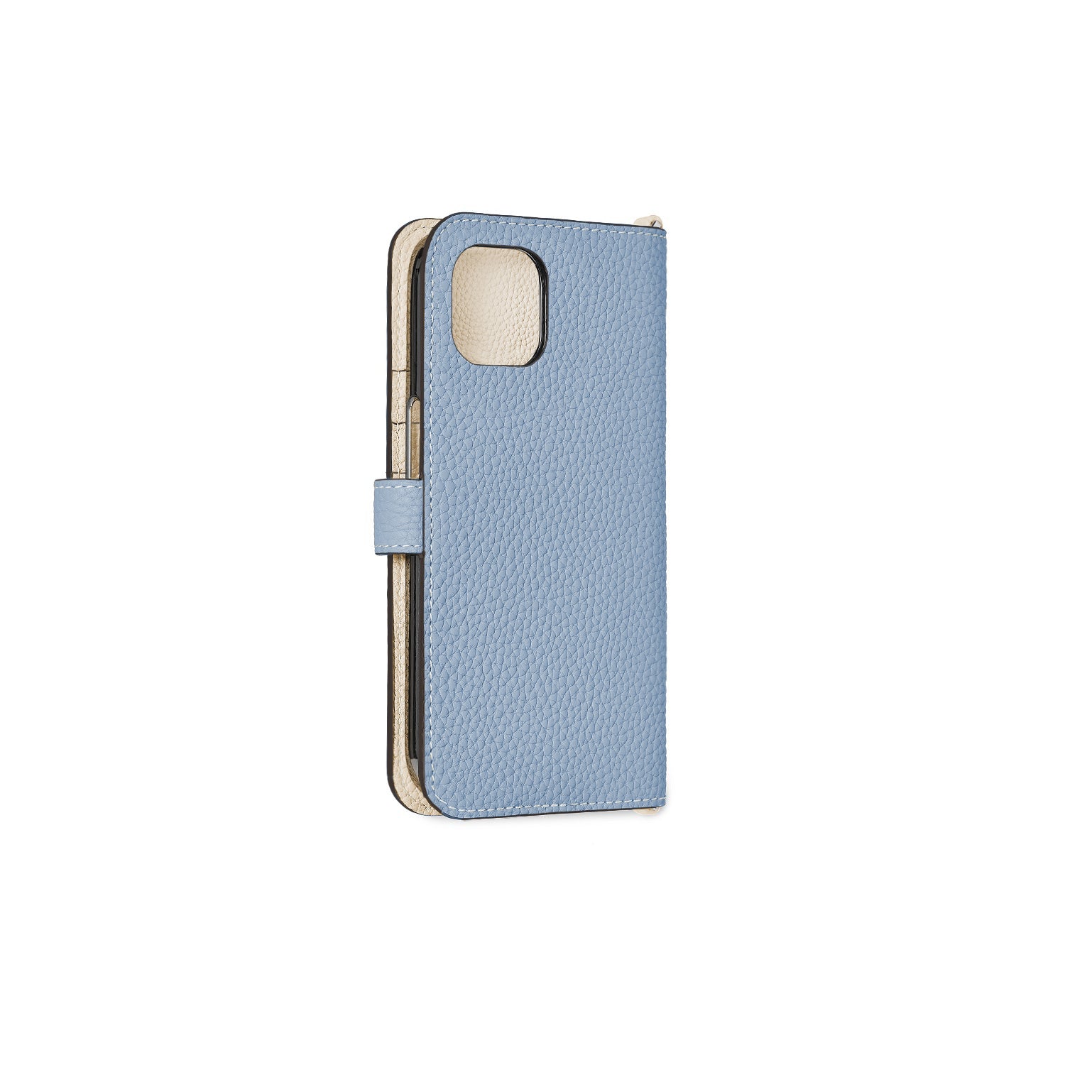 (iPhone 14) Belted Diary Case in Shrink Leather